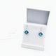 thumbnail image 3 of Aros Cristina Plata Italiana 925 y Cristal Genuino Bermuda Blue, 3 of 4