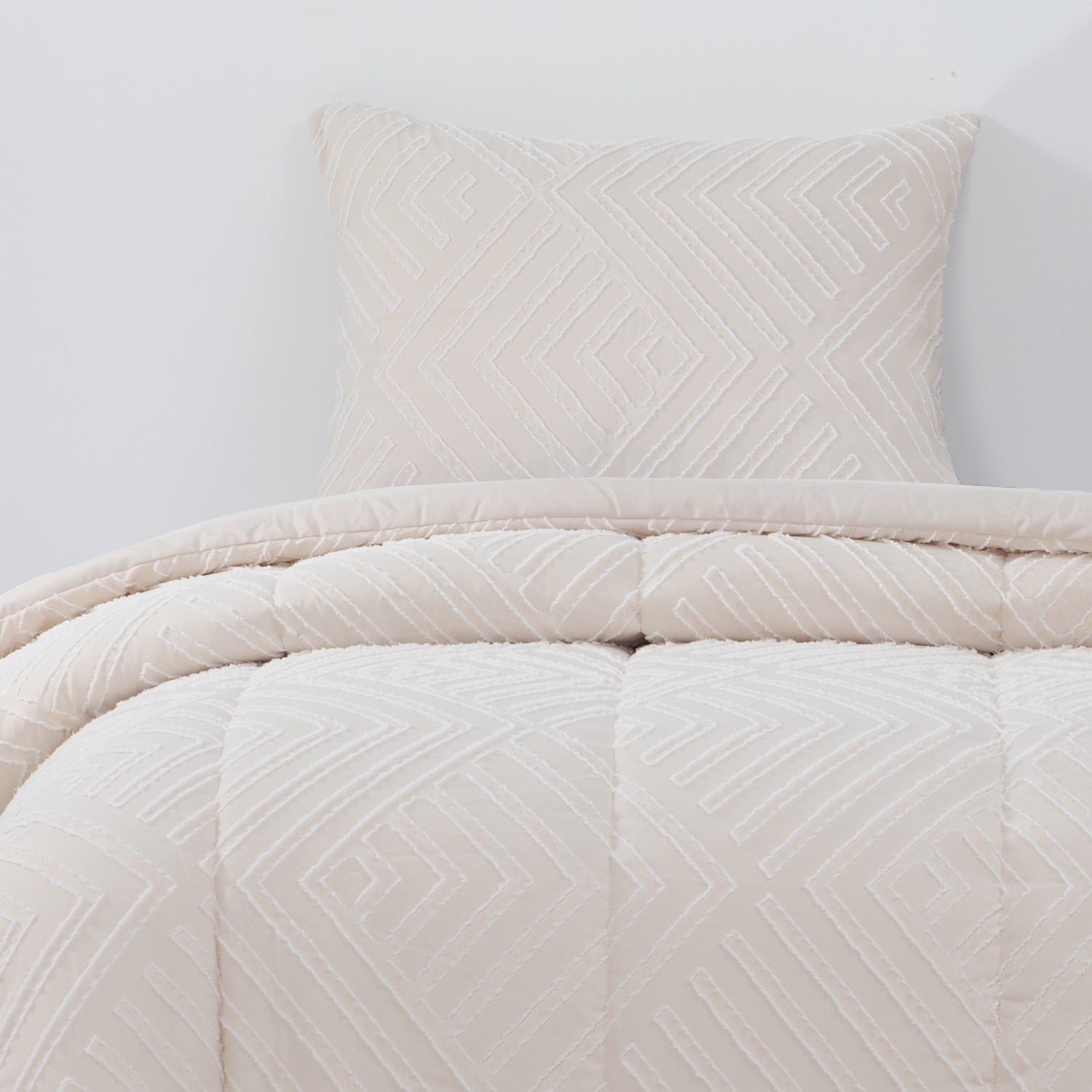 Hebra - Plumon Jacquard 1.5 Plaza Flechas Beige