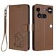 thumbnail image 1 of Funda de Gato tipo Libro para Nothing Phone 3, Marrón, 1 of 6