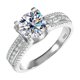 thumbnail image 1 of Anillos de Compromiso de Moissanita para Mujer 2 Uds Color D Claridad VVS1 Anillos de Diamante Anillos de Boda de Moissanita de Plata Esterlina S925 con Certificado, 1 of 8