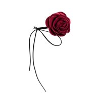 Ioensy - Flor Rosa Gargantilla Moda Elegante Collar Para Festival Halloween Boda