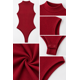 thumbnail image 3 of Body Moldeador Cuello Alto Sin Mangas Elasticado Ajustado rojo Talla Única, 3 of 3