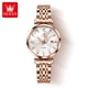 thumbnail image 1 of Reloj de Cuarzo para Mujer Esfera Esmeralda Detalles de Cristal Correa Acero Inoxidable - Blanco, 1 of 2