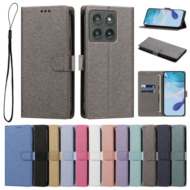 Cartera para Motorola Edge 2026 con Bolsillo de Tarjetas, Gris