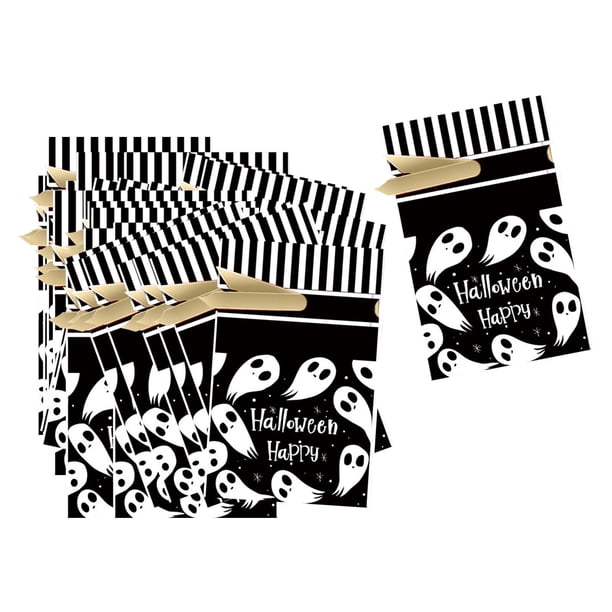 50 Bolsas De Dulces De Halloween, Bolsas De Regalo, Bolsas De Regalo Para El Hogar, Boda, Fantasma De Navidad