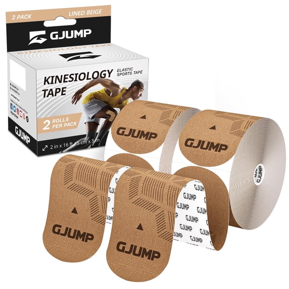Cinta de kinesiología GJUMP Original, de algodón, elástica, 40 tiras