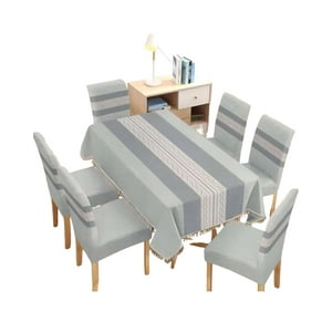 Teng Fei - Juego Mantel Más 6 Fundas De Silla Para Comedor 140X220 Cm