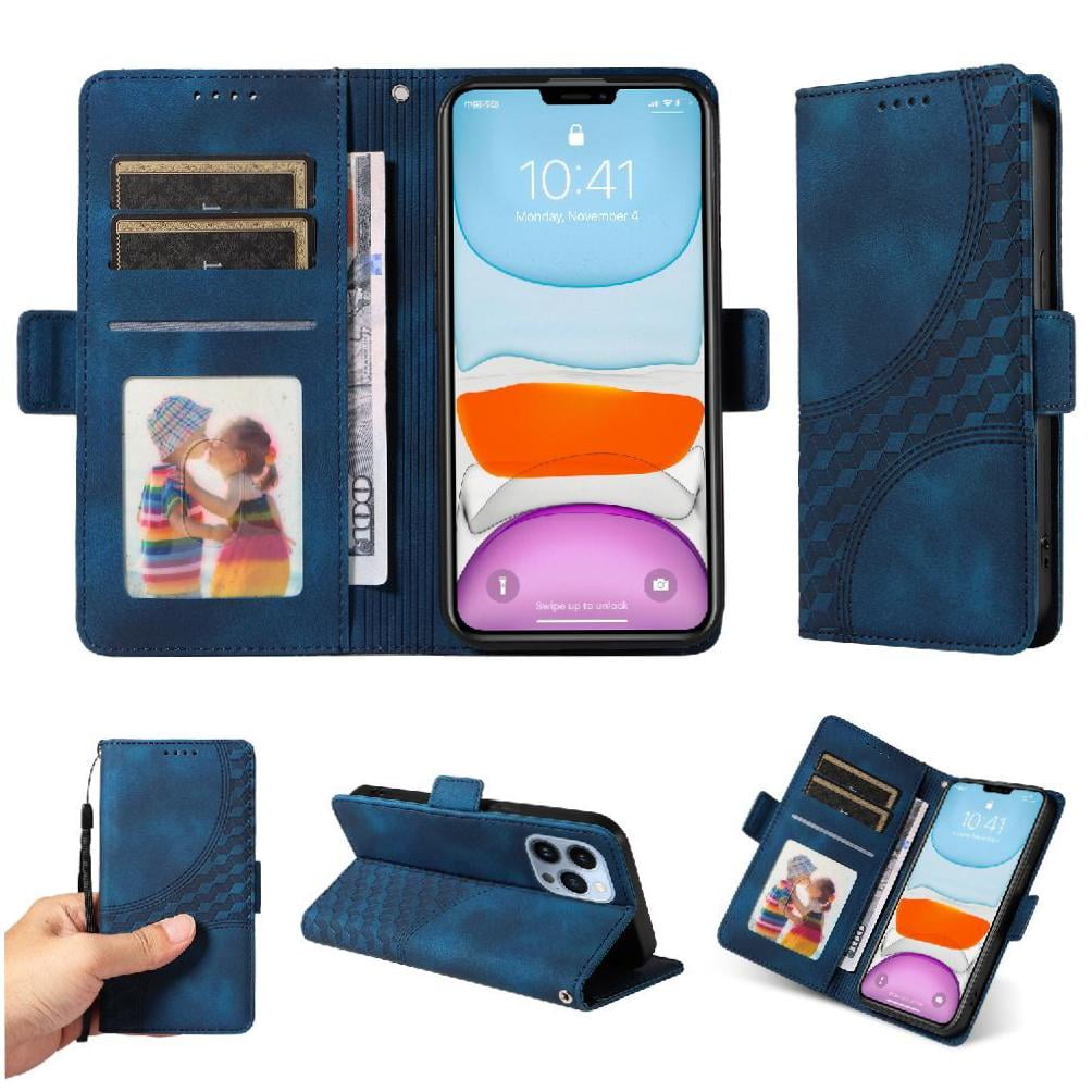 Carcasa Foxdock Iphone 12 Pro Max De Cuero Pu, Diseño Acolchado Clásico, Protección Contra Caídas Y Rayones