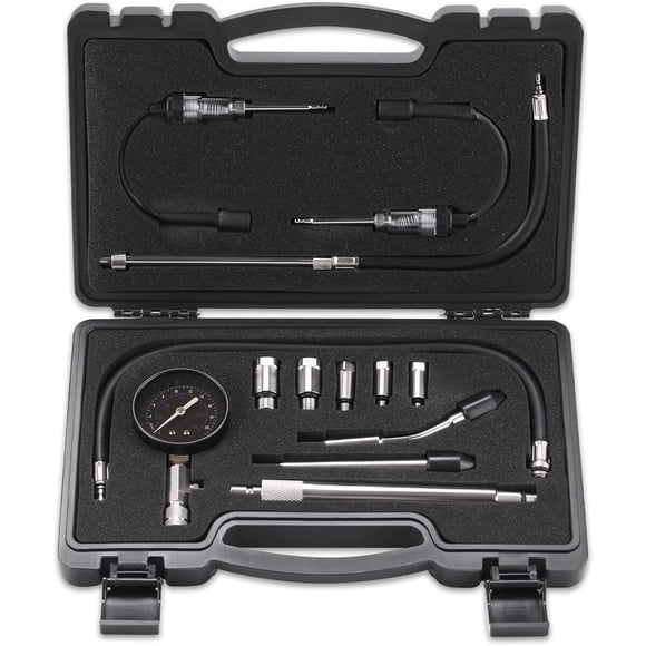 Kit Medidor de Compresión Lichamp 12 Pzs Adaptador Tester Bujía