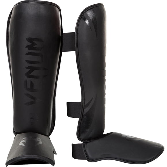 Shin Guard Venum Challenger Standup Skintex negro/negro