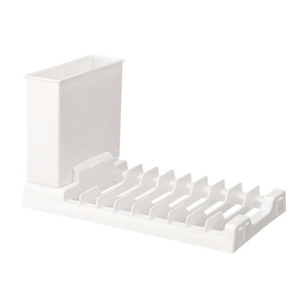 Estante Para Secar Platos, Utensilios De Cocina Plegables, Estante Para Platos Para El Hogar, Mostrador, Cocina, Blanco