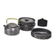 thumbnail image 3 of Juego de cocina para acampar de 3 piezas, olla, sartén, hervidor antiadherente, utensilios de cocina portátiles para acampar, kit de cocina para sende Negro, 3 of 5