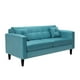 thumbnail image 2 of Sofa New Retro 3C + 2 Pouf Felpa 00 Turquesa, 2 of 6