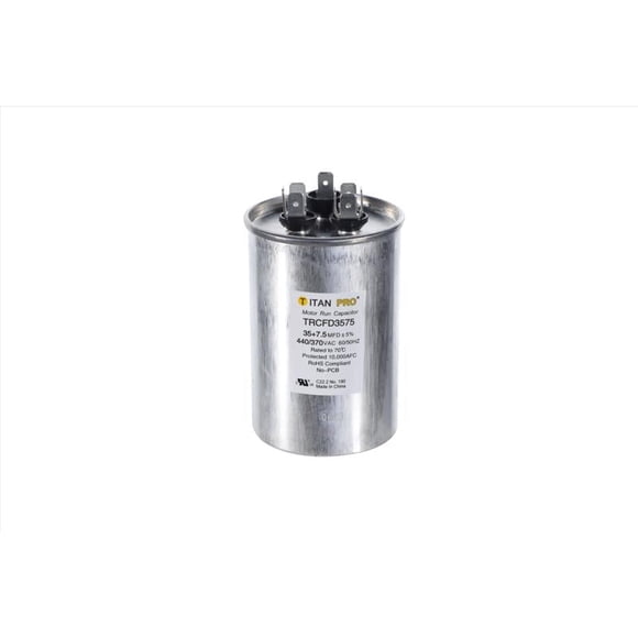 Condensador Titan Pro Round Run 35+7,5 uF 440 V 3,54 x 6 x 6 cm de aluminio
