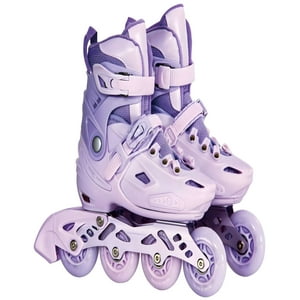 Genérico - Patin Lineal Con Luces Y Kit Talla M 32 35 Lila1
