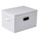 thumbnail image 1 of 1Pcs Cubo de Almacenamiento, Cesta de Almacenamiento de Tela Plegable con Tapas para Organizar Ropa, Libros Blanco 14.6*10.6*9.1in, 1 of 6