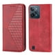 thumbnail image 3 of Funda Flip FOXDOCK para Realme C31 , Estilo Billetera con Diseño Rombo, Correa de Mano y Soporte, Uso Diario, 3 of 6