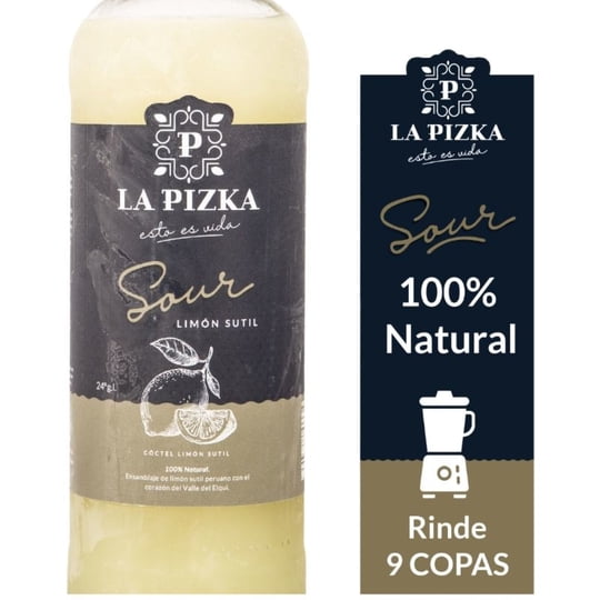 Cóctel Pisco Sour Limón Sutil (clásico) Botella 1 L La Pizka