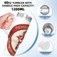thumbnail image 5 of Recuerda Niños: La Electricidad Te Matará Vaso aislado de acero inoxidable con asa, diseño temático, regalo para familia, amigos y fans; incluye pajita y encaja en el portavasos estándar, 40 oz, 5 of 6