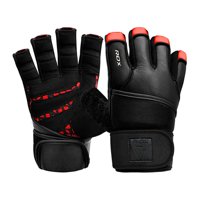 Guantes De Gimnasio Rdx Profesionales Cuero Black/Red Wgl-L7R Talla M