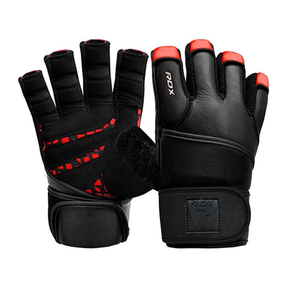 Guantes De Gimnasio Rdx Profesionales Cuero Black/red Wgl-l7r Talla M