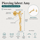 thumbnail image 2 of Piercing labret Amy 6mm 16G plata 925 bañado oro 18k, 2 of 3