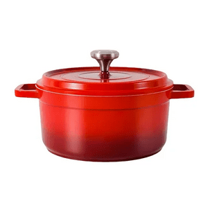 Genérico - Olla Cacerola Cazuela Esmaltada Con Tapa Color Rojo