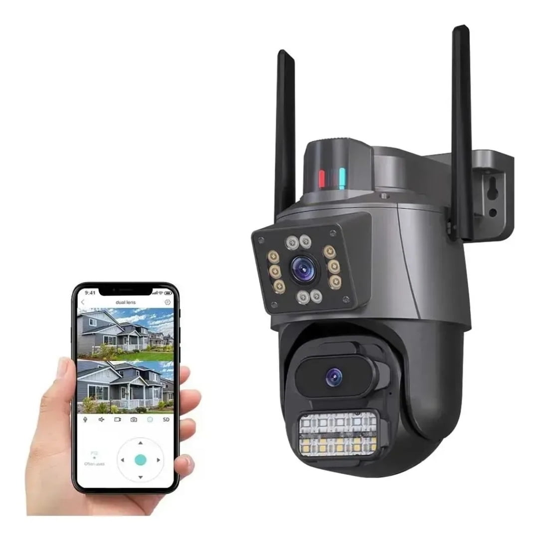 Genérico - Cámara De Seguridad Smart Ip Wifi Doble Lentecámara 4k Uhd