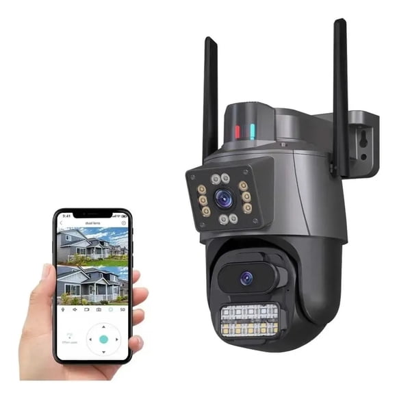 Cámara de Seguridad Smart IP WIFI Doble LenteCámara 4k UHD