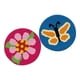thumbnail image 2 of Juego De 2 Kits De Gancho De Pestillo Paquete De Material De Lona De Alfombra Redonda - Mariposa Y Flor, 2 of 5