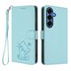 thumbnail image 1 of Funda Volteable con Diseño de Gato para Samsung Galaxy S26 Plus, Verde Claro, 1 of 6