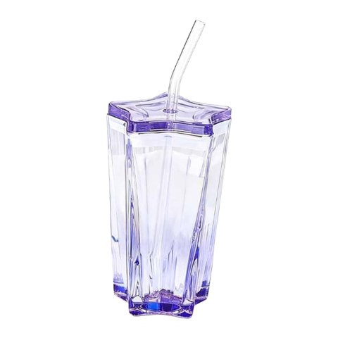 Bothyi - Vaso Reutilizable Con Forma De Estrella Para Beber, Ideal Para Té, Cerveza, Oficina, Morado