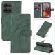 thumbnail image 1 of Funda tipo cartera con tapa para Motorola MOTO G75 5G con tarjetero, soporte y cubierta magnética Verde, 1 of 6