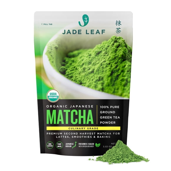 Matcha en polvo, hoja de jade, de grado culinario, orgánico, 100 g