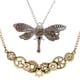 thumbnail image 3 of 2pcs steampunk libélula engranaje colgante biker collar gótico cadena mecánica, 3 of 3