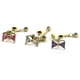 thumbnail image 3 of 1 piercing para ombligo con forma de lazo y diamante brillante (blanco), 3 of 6