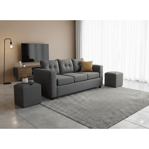 Fancy Hogar - Sofa Venecia 3 Cuerpos 2 Puff