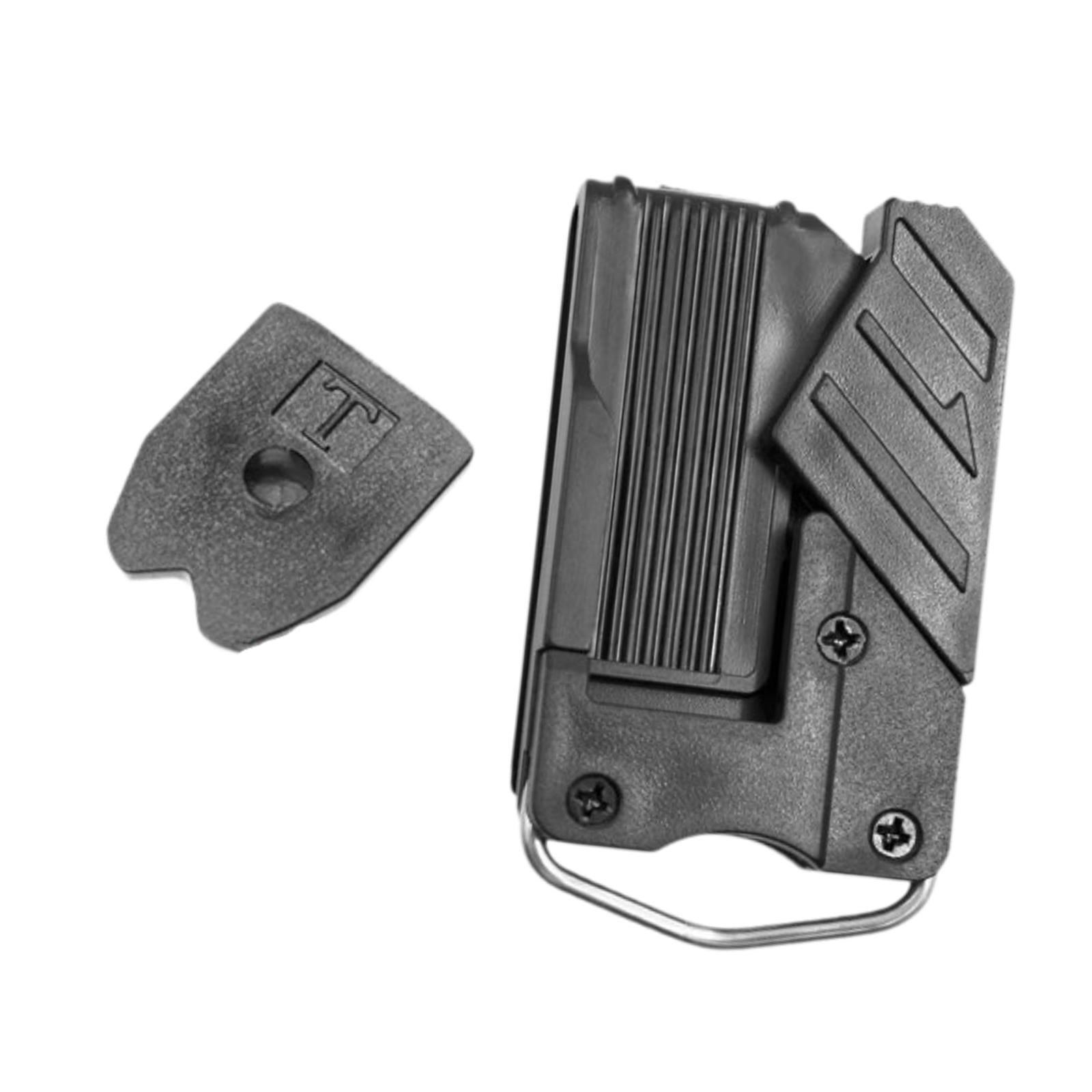 Magideal - Soporte Para Cinta Métrica, Soporte Para Cinta Métrica, Clip, Cinturón De Cinta, Multiherramienta Portátil, Cinturón De Herramientas Resistente Y Resi Negro Con Anillo