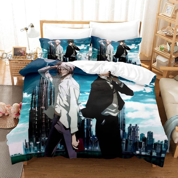 Psycho-Pass Bedding Set Single Twin Full Queen King Size Bed Set Aldult Kid Bedroom Duvetcover Sets 3D Print Anime Bed Sheets