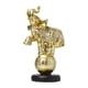 thumbnail image 4 of Estatua De Elefante De Resina, Pelota De Juego Hecha A Mano, Regalo Moderno, Estatuilla De Animal De Escritorio Dorada, 4 of 5