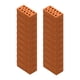 thumbnail image 2 of 20x Mini Ladrillos Ladrillos En Miniatura Para Casa De Muñecas Jardín De Hadas DIY Rojo, 2 of 5