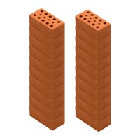 Magideal - 20X Mini Ladrillos De Arcilla Cocidos Ladrillos Falsos Ladrillos De Pared Ladrillos En Miniatura Para La Construcción De Modelos En Miniatura Casa De Rojo