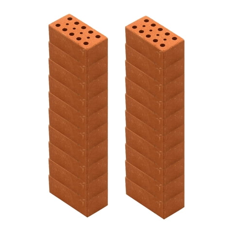 Magideal - 20X Mini Ladrillos De Arcilla Cocidos Ladrillos Falsos Ladrillos De Pared Ladrillos En Miniatura Para La Construcción De Modelos En Miniatura Casa De Rojo