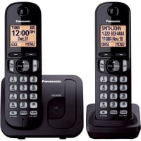 Teléfono Inalámbrico Panasonic Kx-Tgc202B Negro 2 Auriculares