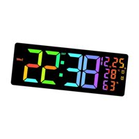 Magideal - Reloj De Pared Digital Led Con Fecha, Semana, Horario, Degreef/ Degreec, Despertador Electrónico Conmutable, Calendario Para Oficina, Dormitorio, Aula, Decoració