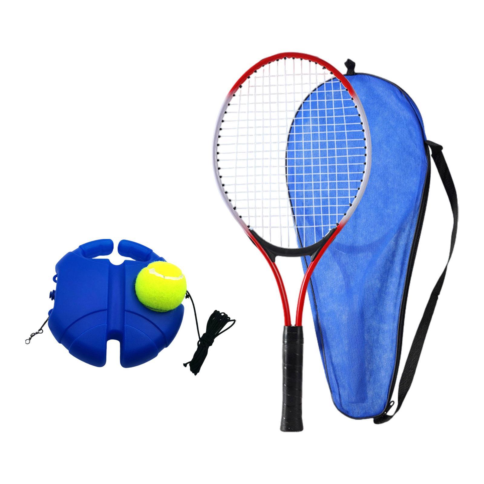 Magideal - Raqueta De Tenis, Raqueta De Tenis, Juego De Práctica De Tenis, Juego De Reboteador De Tenis, Pelota De Entrenamiento De Tenis Con Cuerda Para Patio D Niños Rojos