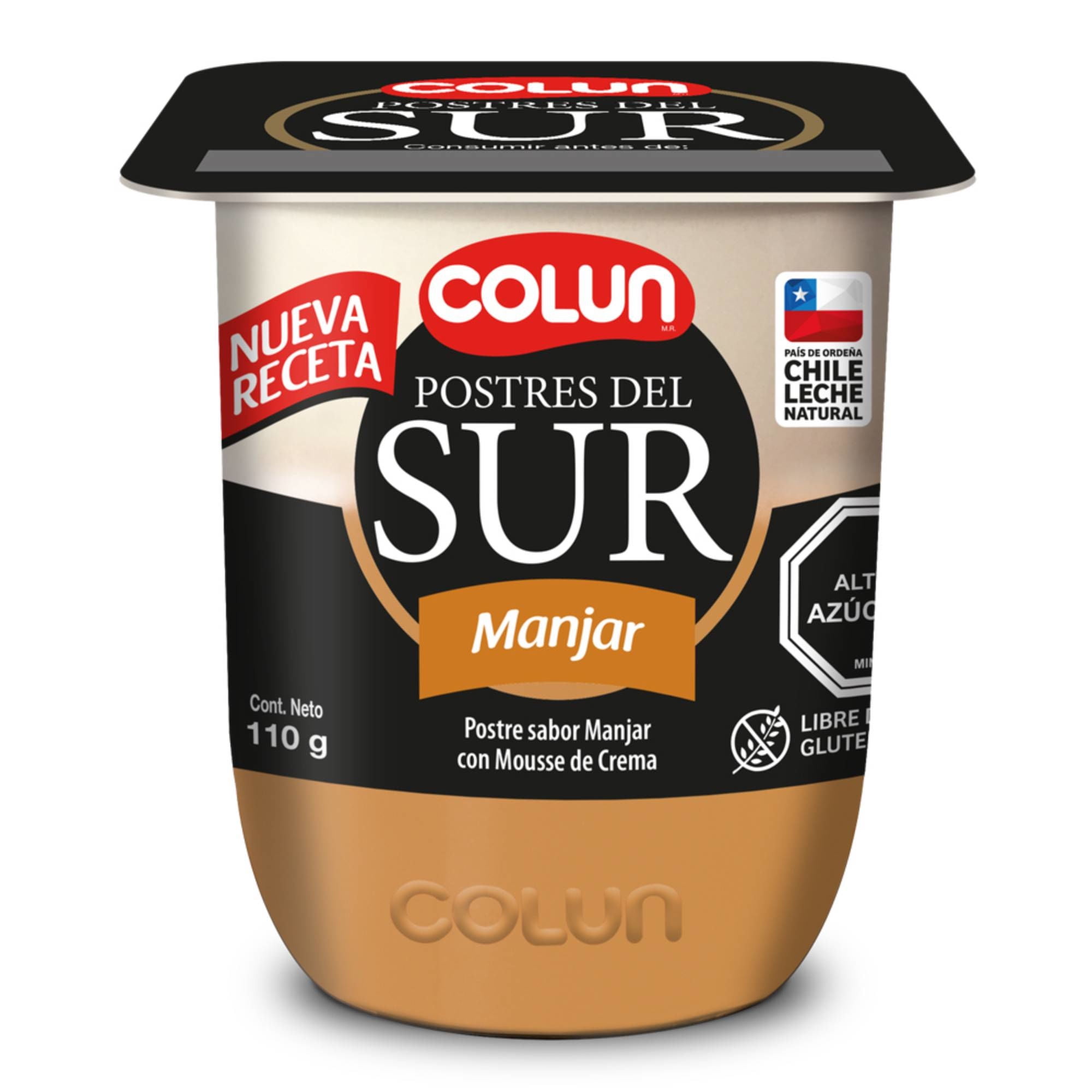 Postre Sabor Manjar Del Sur Pote 110 g Colun