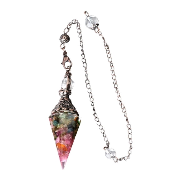 hexagonal, colgante de s de natural, collar de , generador de energía para equilibrar la energía, meditación de , Color rosa colorido