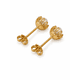 thumbnail image 2 of Aros Perla Río Blanca Cuello de Payaso 6mm Oro 18K Atornillado 2.4gr Mujer Elegante., 2 of 6