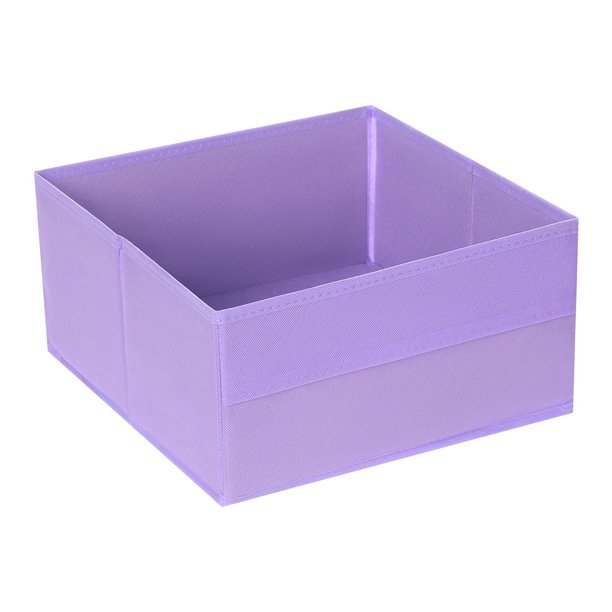 REGALWOVEN Cubo de Almacenamiento de Tela Plegable, Cesta de Almacenamiento para Estantes de Armario, Cesta de Almacenamiento Púrpura 12*12*6in